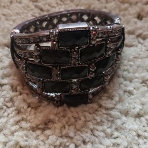 Beautiful silver and black bracelet